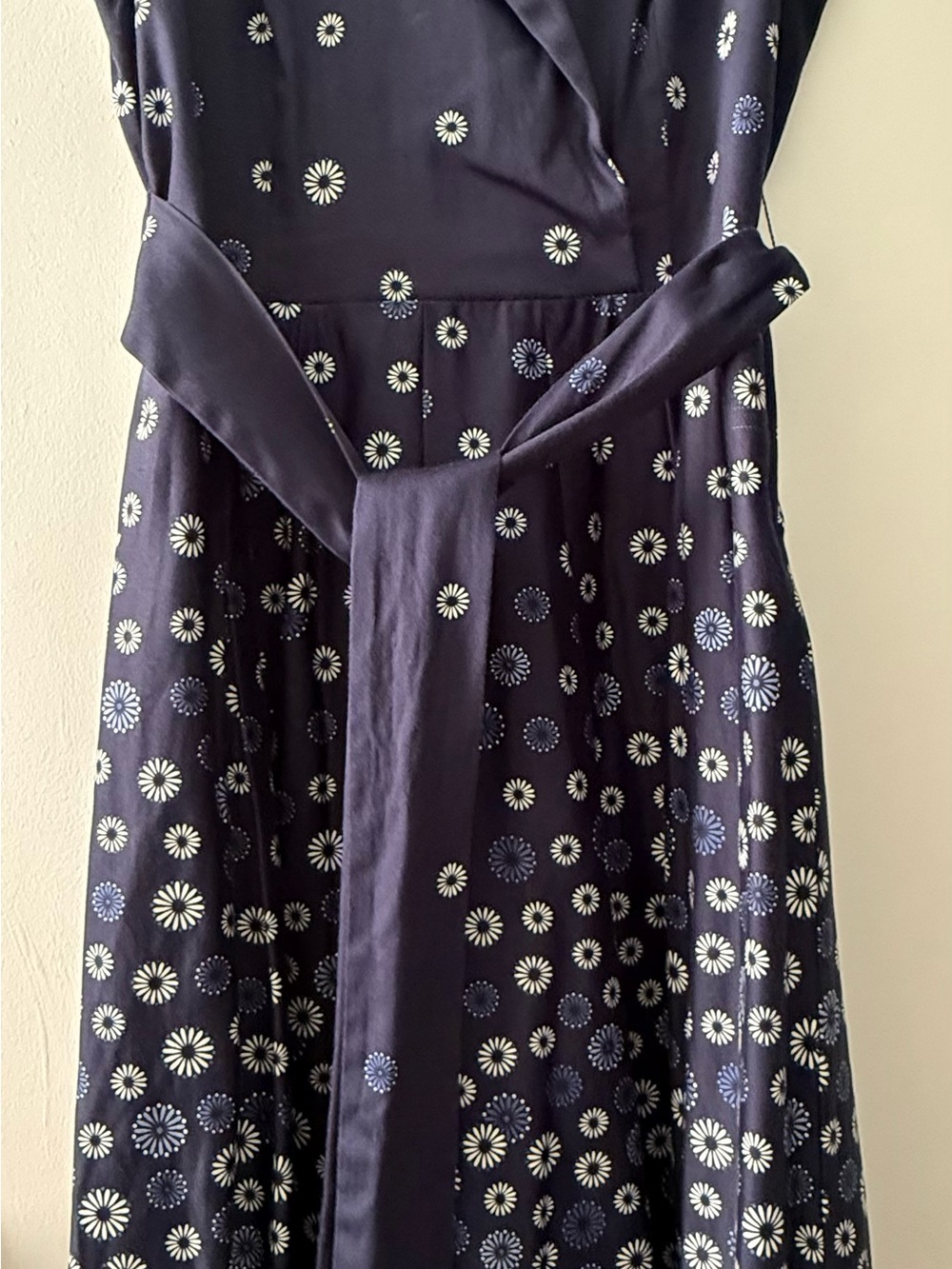 Anne Klein Navy Floral Circle Skirt